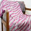 Zebra Print Throw Blanket, Pink/White, 42"x60"