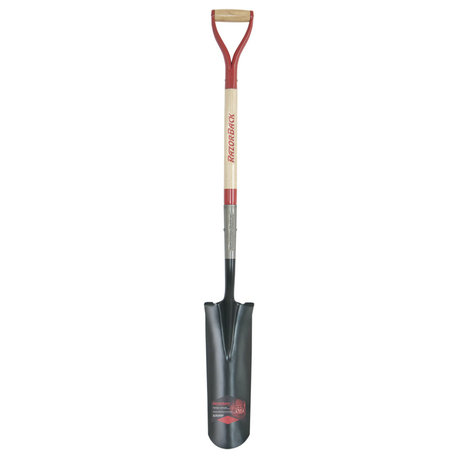 Razor-Back 2597400 Drain Spade With Wood Handle/D-Grip, 16"