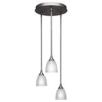 Toltec Lighting - Toltec Lighting 2143-BN-500 Empire - Three Light Mini Pendant - No. of Rods: 4Assembly Required: TRUE Canopy Included: TRUE