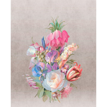 Bold Floral Bouquet Wallpaper 59.94 Sq.Ft., Pink, Roll