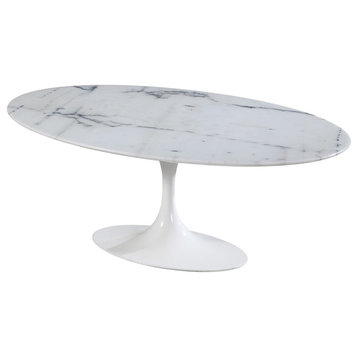 Oval Marble Dinning Table, 66"