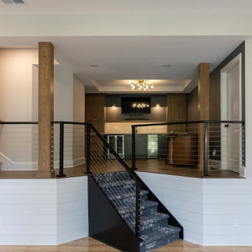 Two-Tiered Basement Designed for Family Fun