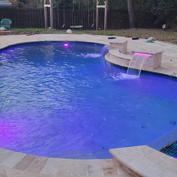 Stone Deck install and Plaster Install