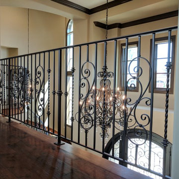 Custom fabricated ornamental iron guard railings