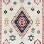 Rugs America - Cyprus Moroccan Tribal Super Soft Area Rug, Sahara Ivory, 8'9" X 12' - The Marni area rug graces your space with joy and sophistication. This piece uses the power of vibrant color and classic design elements, like a border and a centerpiece motif, to create an elegant yet youthful home accessory. Notes of vintage style can also be found on this power loomed piece. Use it to update and bring cheer to your den or bedroom.