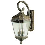 Trans Globe Lighting - Covington 32" Wall Lantern - The Covington 32" Wall Lantern combines Tuscan design themes with functionality. The Covington Collection offers both accent lighting and supplemental area lighting as it stands out and showcases the outdoor decor. Signature ornamental details from this collection include braided crown trim and Clear Beveled Glass.   Multiple fixture styles and sizes in this collection make it a good choice for creating your outdoor oasis.
