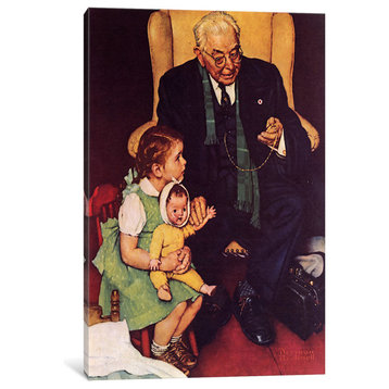 "Doctor and Doll" by Norman Rockwell, Canvas Print, 26x18"