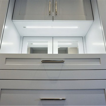Master closet with custom built ins