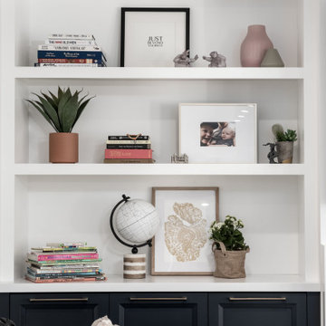 Addington Media Center and Fireplace Mantle