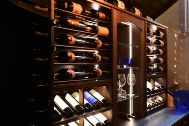 Wine cellar - transitional wine cellar idea in Dallas