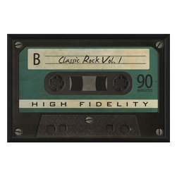 The Artwork Factory - Cassette Tape 2 Classic Rock Framed Artwork - Prints And Posters