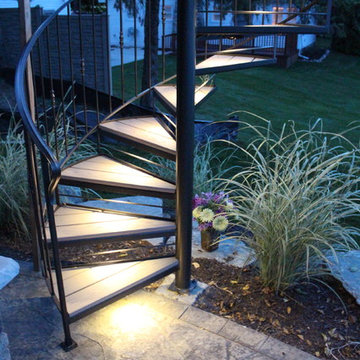Custom Metal Rail and Spiral Stair