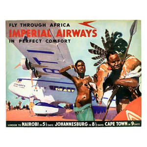 Vintage Airline Travel Art Print 11x17 inches TWA London