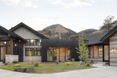 Rustic exterior home idea in Other