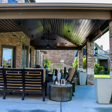 Entertaining Patio with Fire Feature: Fulshear, TX
