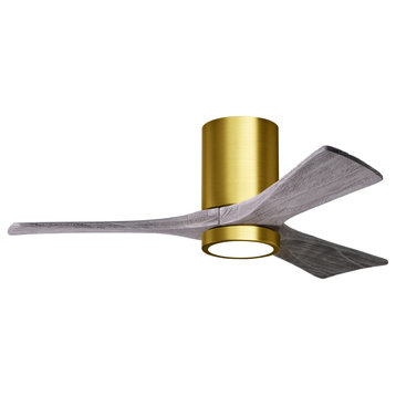 Irene-3HLK 42" Ceiling Fan, LED Light Kit, Brushed Brass/Barnwood Tone