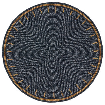 Beaded Brilliance Placemat, Set of 4, Navy Blue, 15"