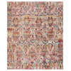 Country and Floral Harmony Area Rug, Light Gray/Rose, 6'7"x9'2"
