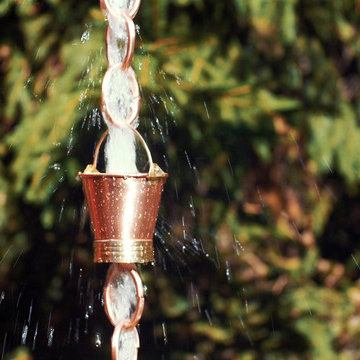Pails Rain Chain - Brushed Copper by Good Directions