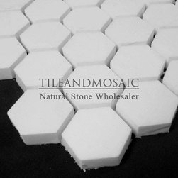 Bianco Dolomiti Marble Italian White Dolomite 1" Hexagon Mosaic Tile Polished - Products