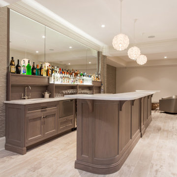 Harmonious Luxury Basement Bar in Southampton