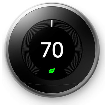 Nest Learning Thermostat - Programmable Smart Thermostat for Home - 3rd, Stainless Steel