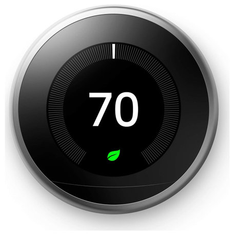 Nest Learning Thermostat - Programmable Smart Thermostat for Home - 3rd, Stainless Steel