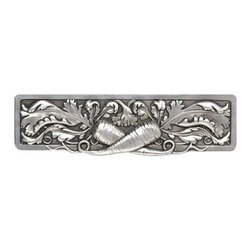 Inviting Home Inc. - Leafy Carrot Pull, Brilliant Pewter - Cabinet And Drawer Handle Pulls