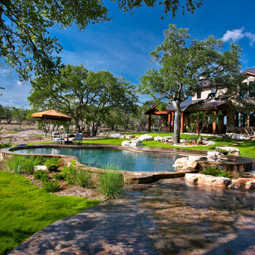 Bulverde Natural Pool/Spa/Outdoor Living/Sport Court