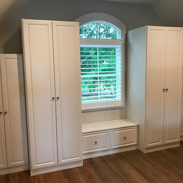 Tall Cabinets and a Built-in Seat