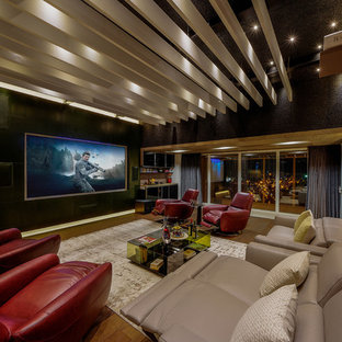 Foto på ett funkis hemmabio