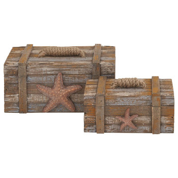 Coastal Brown Wood Box Set 78765