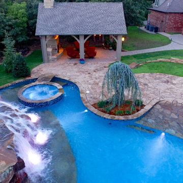 Pool and Natural Boulder Waterfall in Stillwater