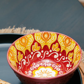 Crimson & Gold Kitchen