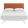 White Orange Tracy Queen Bed