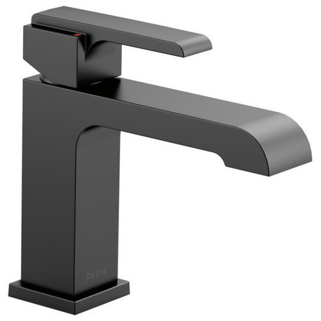 Delta Ara Single Handle Bathroom Faucet, Matte Black, 567LF-BLLPU