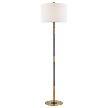 Hudson Valley Bowery 1-Light Floor Lamp L3724-AOB, Aged Old Bronze