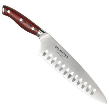 Ergo Chef Crimson 8"Chef Knife, Red G10 Handle