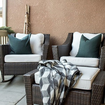 Light, bright Sunbrella patio cushion covers