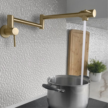 STYLISH Stainless Steel Wall Mount Pot Filler Folding Stretchable