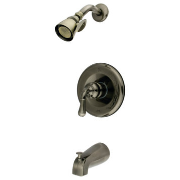 Kingston Brass KB163.T Tub and Shower Trim Package - Black Stainless Steel