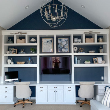 The Woodcreek Remodel: Hamptons Inspired Home Office & Lounge