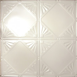1216 Tin Ceiling Tile - White - Classic Checkered Past - Ceiling Tile