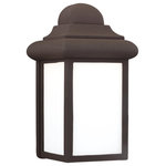 Sea Gull - Sea Gull Mullberry Hill 1-Light Outdoor Wall Lantern 8988EN3-10, Bronze - With no pretentious airs about it, the Mulberry Hill outdoor lighting collection by Sea Gull Lighting is a series of simple and petite one-light outdoor wall lanterns offered in a range of finishes to complement any exterior, including White, Black, Pewter and Bronze. Both incandescent lamping and ENERGY STAR-qualified LED lamping are available. Several of these fixtures easily convert to LED by purchasing LED replacement lamps sold separately.