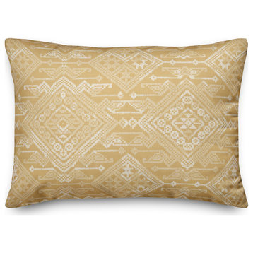 Persian Gold Pattern 14x20 Spun Poly Pillow