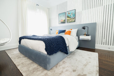 Example of a trendy bedroom design in Toronto