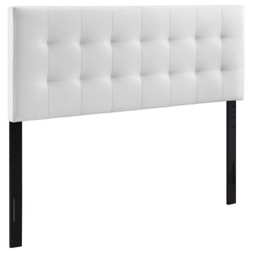 Ergode Lily Queen Upholstered Faux Leather Tufted Headboard - Contemporary and M