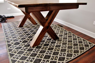 Inspiration for a country dining room remodel in Chicago