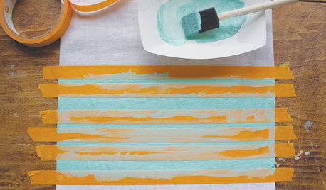 DIY: Streifen für alle! Ein Küchenhandtuch bekommt Farbe