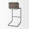 Berbick 43" Total Height Brown/Gray Suede With Iron Frame Bar Stool